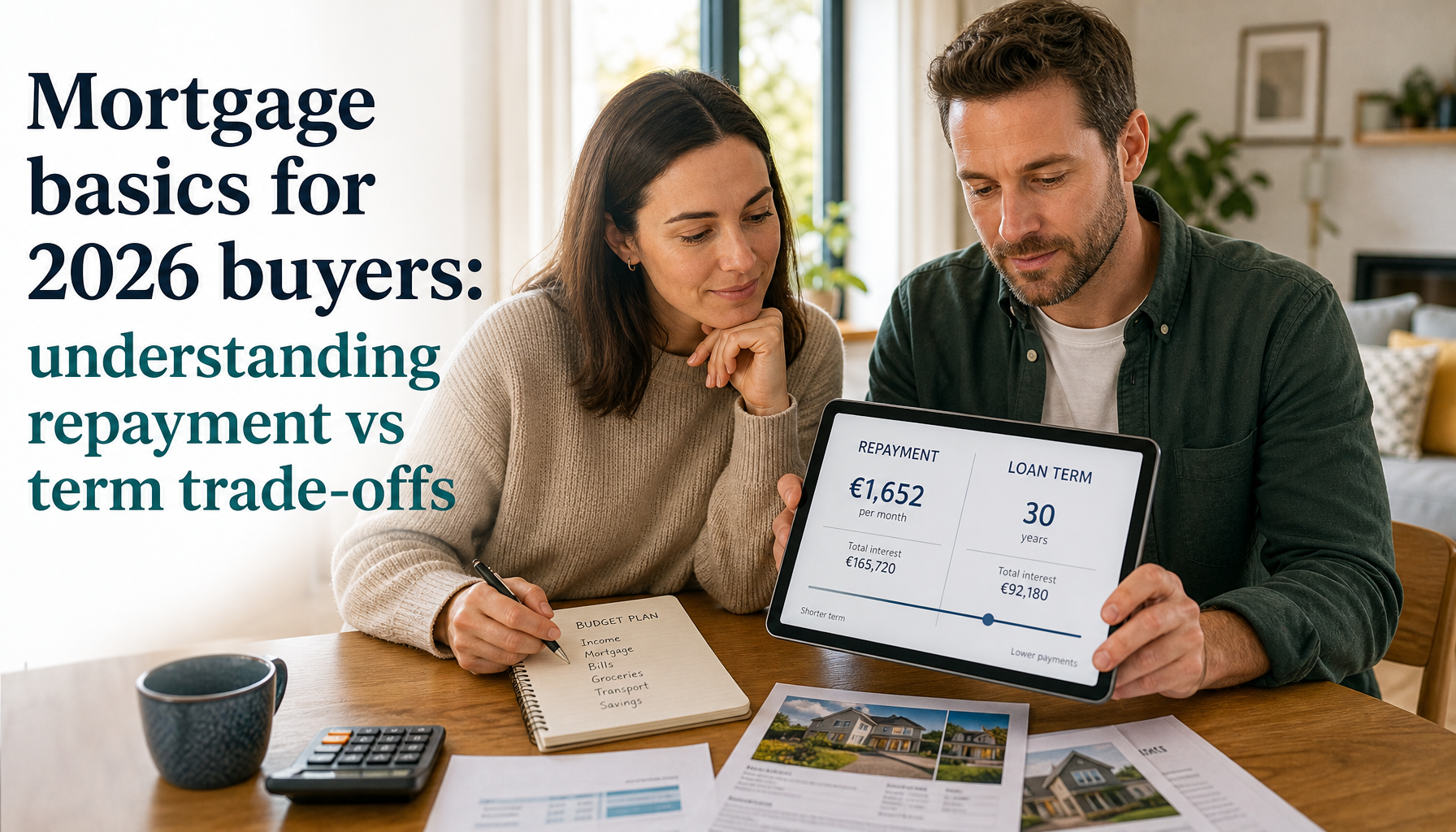 Mortgage basics for 2026 buyers: understanding repayment vs term trade-offs