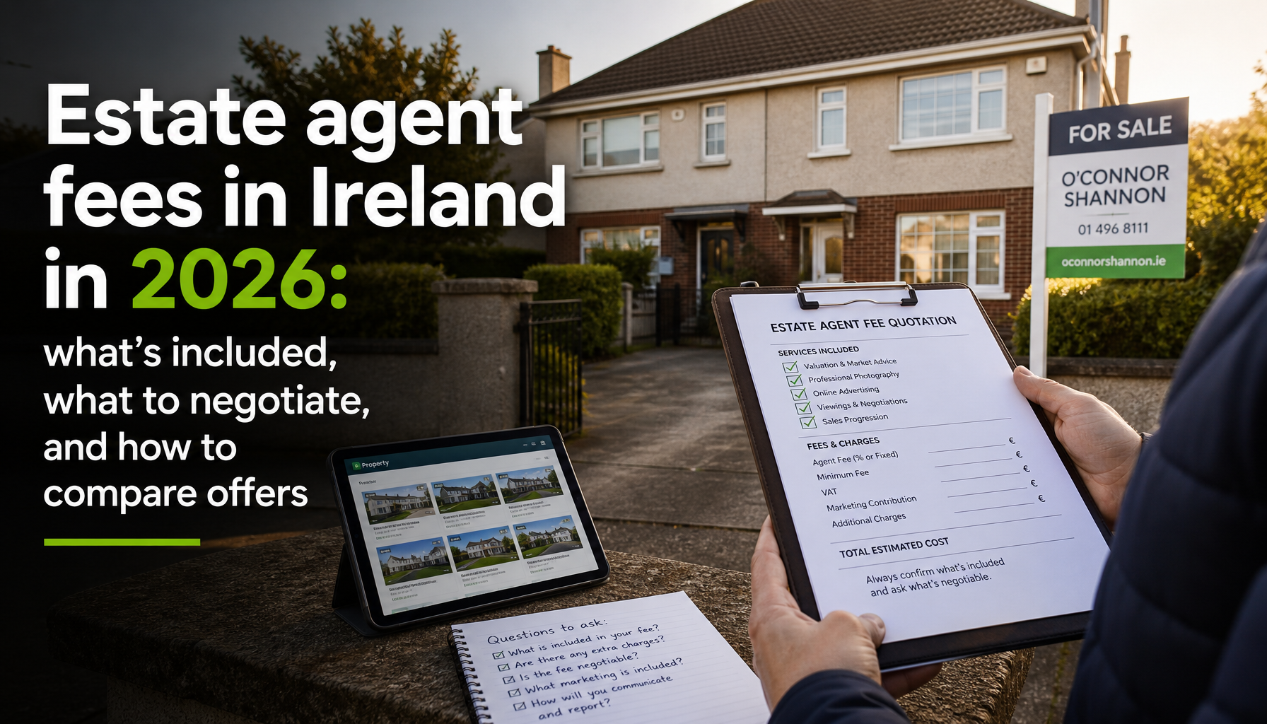 Estate agent fees in Ireland in 2026: what’s included, what to negotiate, and how to compare offers